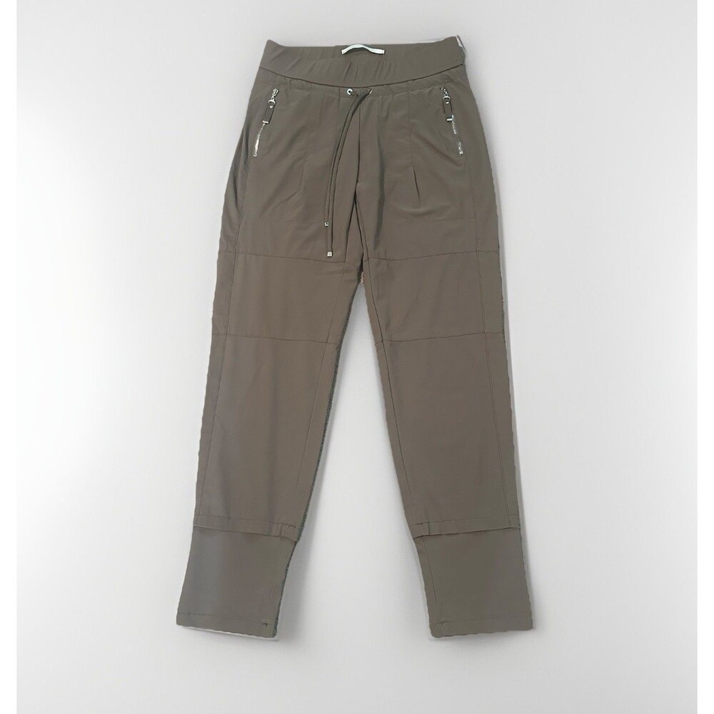 Raffaello Rossi 34 (4) Candy Jogger Pant Taupe Brown Modern Preppy Chic Classic